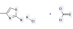 2-Thiazolamine,4-methyl-, hydrochloride and Thiocarbonyl dichloride can be used to produce 6-(4-Methyl-2-thiazolyl)-3-methylthiazolo[3,2-a]-1,3,5-triazine-5,7-dithione and 2-Isothiocyanato-4-methyl-thiazole